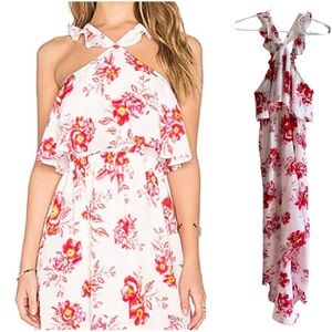 Tularosa Santorini Midi Dress in Fuchsia Bloom Size XS